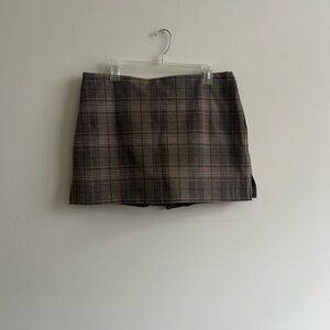 NWT Express plaid mini skirt squort
